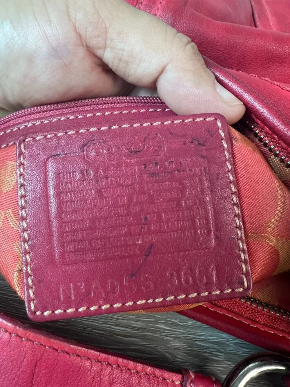 Red Vintage Coach 3651 Soho Medium Leather Hobo Bag